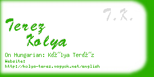 terez kolya business card
