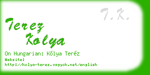 terez kolya business card